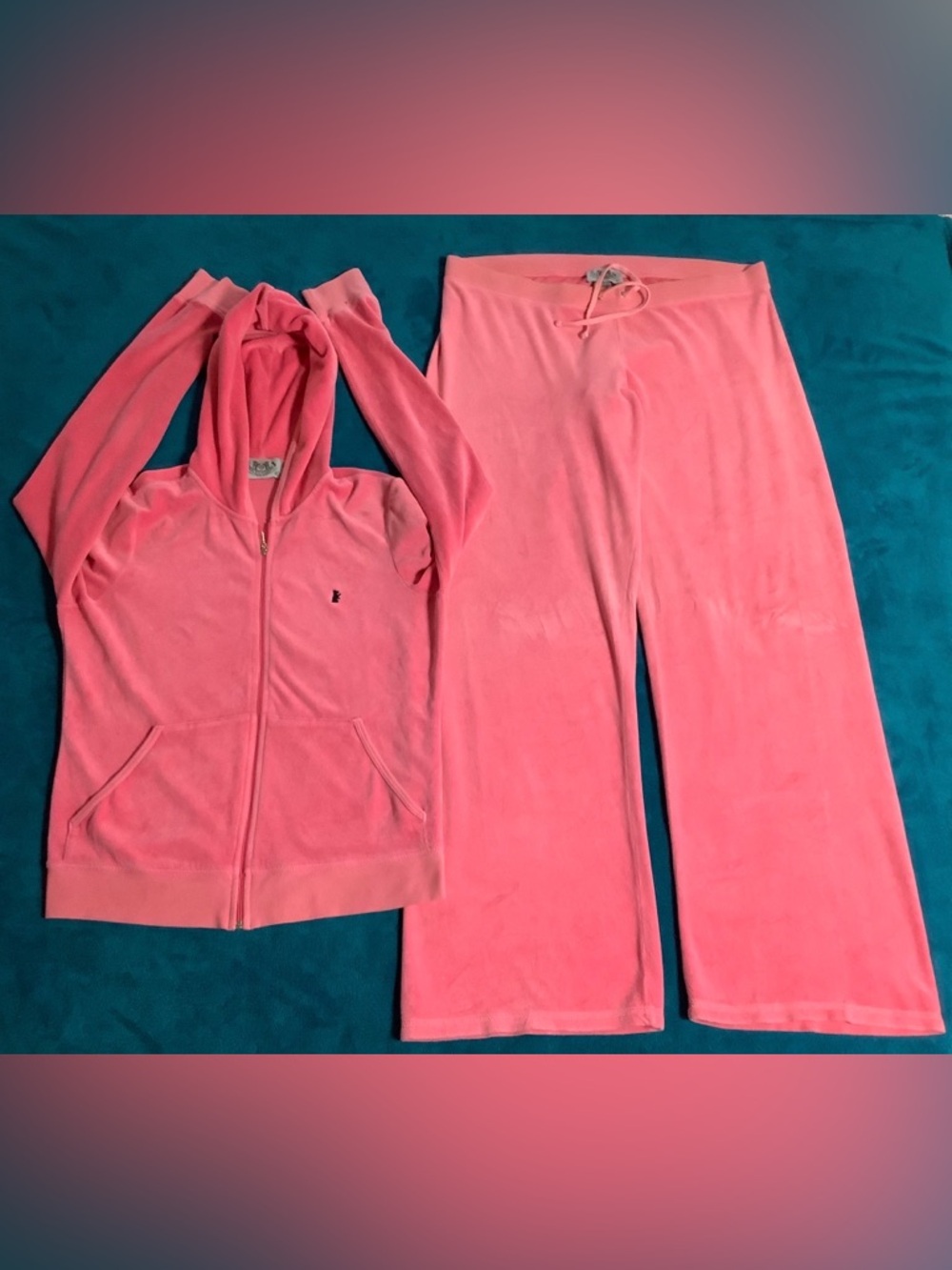 Juicy Couture 90s Velour Zip Hoodie Pants 38 x 32 - Picture 3 of 14